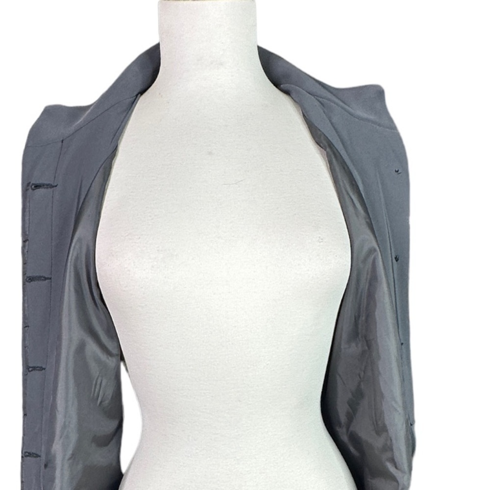 Esisto Conbipel Italy Gray All Season Lined Coat 42 - Picture 7 of 10